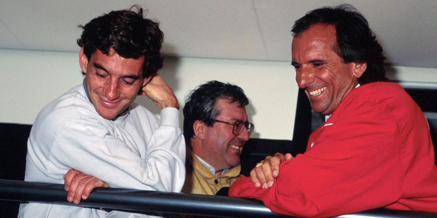 Ayrton Senna y Emerson Fittipaldi